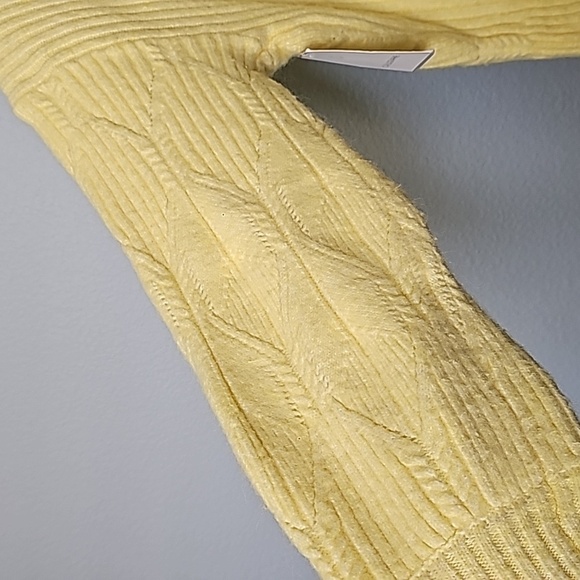 Calligraphie Sweet Twee NWT XL Butter Yellow wool blend cardigan - Picture 8 of 8